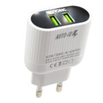 220V NORDIC H-001, 2 USB 2.4A +Type-C /white/Με Καλώδιο - Image 2