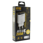 220V NORDIC H-001, 2 USB 2.4A +Type-C /white/Με Καλώδιο