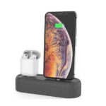 Apple Βάση Φόρτισης AhaStyle PT55 Apple AirPods & iPhone Silicon 2in1 Γκρι