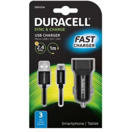 Φορτιστής Αυτοκινήτου Duracell με Έξοδο USB 2.4A &amp – Mobit.gr