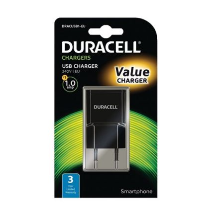 Duracell USB Wall Adapter Μαύρο (DRACUSB1-EU) – Mobit.gr
