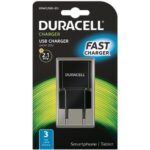 Φορτιστής Ταξιδίου Duracell με Έξοδο USB 2.1A Μαύρο