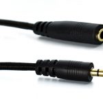 POWERTECH καλώδιο Jack 3.5mm M-F, 4 pin, OD: 4.0mm, copper, 1.5m, μαύρο