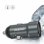 Metal Dual Ports Car Charger R6 Aluminum Silver - Image 5
