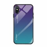 Gradient Glass Cover with Tempered GlassBack iPhone XR Πράσινο-Μωβ