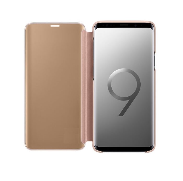 Samsung J4 2018 Διάφανο View Χρυσό Θηκη J400 Flip Wallet - Image 5