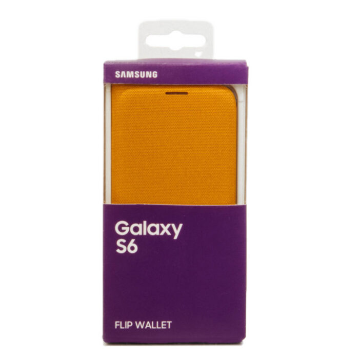 Θήκη Fabric Samsung EF-WG920BYEG G920 Galaxy S6 Κίτρινο Flip Wallet - Image 2