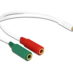 DELOCK καλώδιο 3.5mm 4-pin σε 2x 3.5mm 3-pin θηλυκό