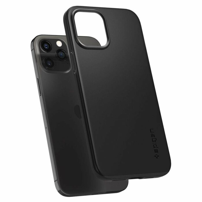 Μαύρο Θήκη iPhone 12 Pro / iPhone 12 Μαύρο Spigen Thin Fit - Image 6