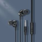Remax in-ear earphone mini jack 3,5 mm headset with remote control black (RW-105) - Image 2