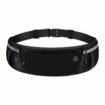 Ultimate reflective stripe Running Belt with headphone outlet black