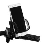Bicycle Phone Mount Handlebar Holder Bracket with 360 Rotate black - Image 2