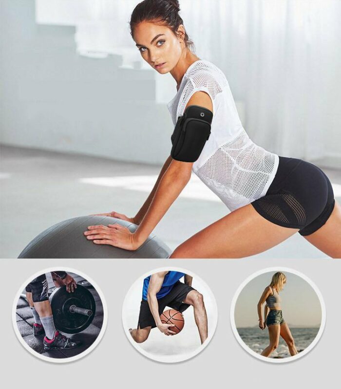 Running armband sports iPhone band Θήκη Μαύρο μεχρι 6,1 Ιντσες - Image 5