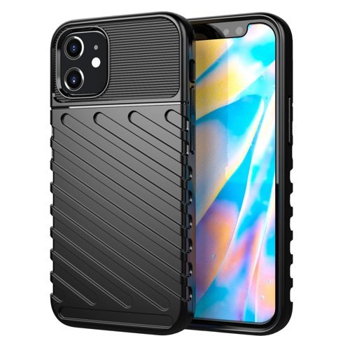 eng_pm_Thunder-Case-Flexible-Tough-Rugged-Cover-TPU-Case-for-iPhone-12-mini-black-62748_1 Θήκη iPhone 12 mini Πλαστικό Μαύρο Thunder - Image 1