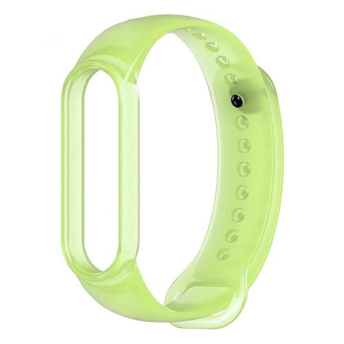 Replacment-band-strap-for-Xiaomi-Mi-Band-5-green-68325_1 Jelly Sight Through Λουράκι Σιλικόνης Lime (Mi Band 5/6) - Image 1