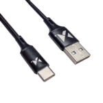Wozinsky Braided USB 2.0 Cable USB-C male - Μαύρο 1m (WUC-C1B) - Image 2