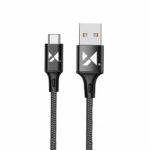 Wozinsky Braided USB 2.0 Cable USB-C male - Μαύρο 1m (WUC-C1B)