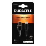 Duracell USB to Lightning Cable Black 2m (USB5022A)