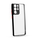 Θήκη Samsung Galaxy S21 Ultra 5G Σιλικόνης Ημιδαφανής Μαύρο Milky – Mobit.gr