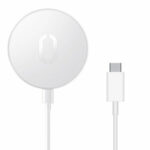 Joyroom wireless Qi charger 15 W  iPhone (MagSafe ) + USB Type C cable Λευκό