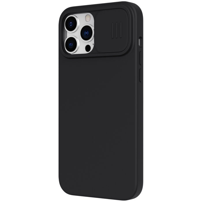 Nillkin Camshield Θήκη iPhone 13 Pro Max Silky Σιλικόνης Θήκη with shield Μαύρο Camera Protection - Image 3