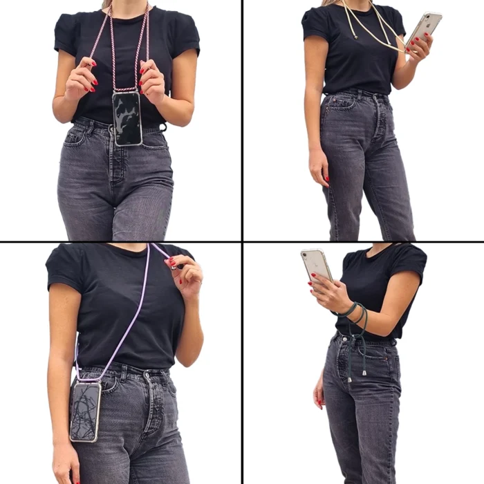 Θήκη Xiaomi Redmi 9A Σιλικόνης με Κορδόνι διάφανο - Image 2