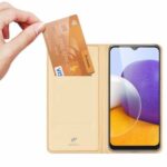 Dux Ducis Skin Pro Δερματίνης Χρυσό Galaxy A22 4G Book - Image 2