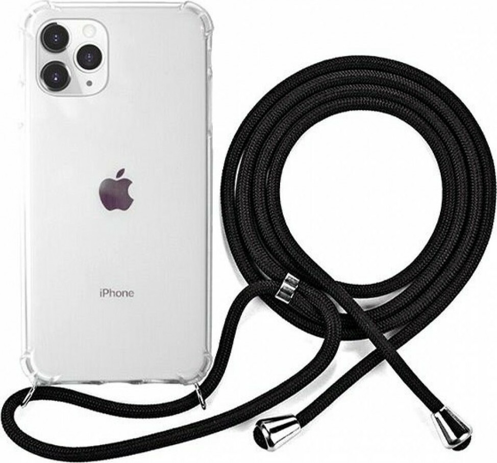 iphone-12-pro-max-cord-case-clear-1 Θήκη iPhone 12 Pro Max Σιλικόνης με Λουράκι Λαιμού Θήκη Σιλικόνης Διάφανο - Image 1
