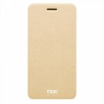 Θήκη iPhone 7 Plus από PU Δέρμα Χρώμα Χρυσό Mofi Rui Series Αναδιπλούμενη