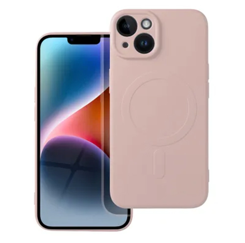 magsafe-silicone-case-iphone-14-pink Θήκη Σιλικόνης MagSafe iPhone 14 Ροζ - Image 1