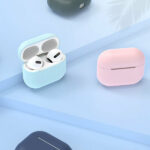 Θήκη AirPods 2 / AirPods 1 Σιλικόνης soft cover headphones Μπλε Θήκη C - Image 2