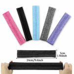 Elastic fabric headband for running fitness black - Image 3