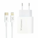 Wozinsky fast EU USB Type C Power Delivery 20W wall charger + cable USB Type C / Lightning cable 1m white