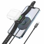 HOCO wirelles charger 3in1 15W support MagSafe charging Delight CW41 black - Image 2