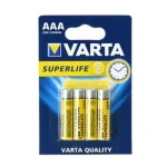 Μπαταρίες ψευδαργύρου Varta Superlife R3 (AAA) – 4 piecies – Mobit.gr