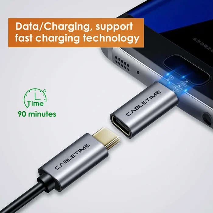 CABLETIME αντάπτορας OTG Micro USB σε USB Type-C C160, γκρι - Image 3