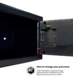 POWERTECH Χρηματοκιβώτιο ασφαλείας SB-17E, 3-8 ψηφίων, 17x23x17cm - Image 7