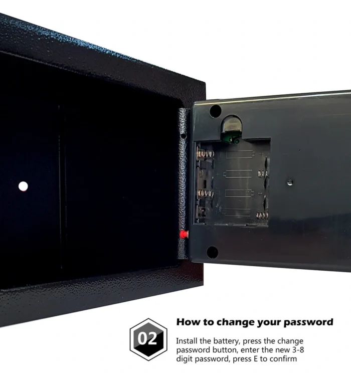 POWERTECH Χρηματοκιβώτιο ασφαλείας SB-17E, 3-8 ψηφίων, 17x23x17cm - Image 7