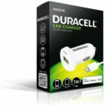Φορτιστής Αυτοκινήτου Duracell με Έξοδο USB 2.4Α & Καλώδιο MFI Lightning 1m Λευκό