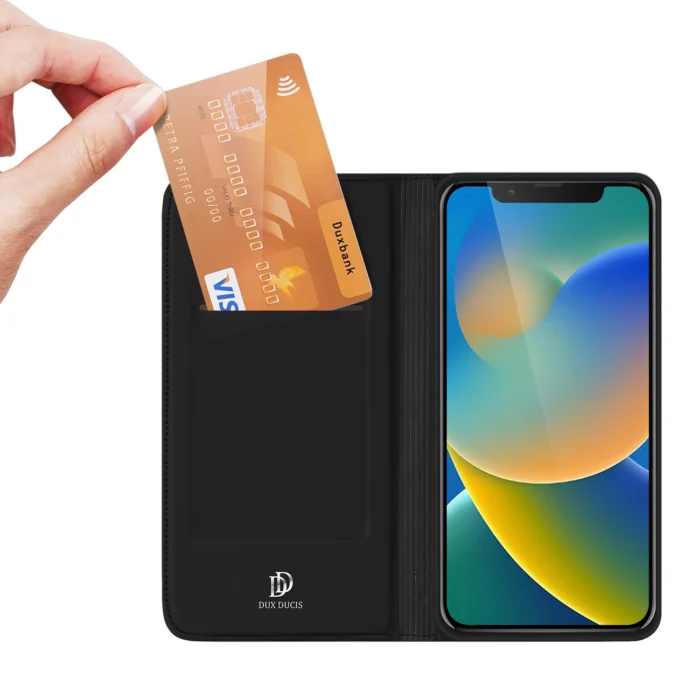Dux Ducis Skin Pro holster Θήκη iPhone 13 / 14 with flip Μαύρο - Image 2