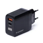 Wozinsky USB charger with 2 ports (USB, USB C) 20 W black
