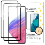 2x Tempered Glass Full Glue Samsung Galaxy A54 5G Full Screen Tempered Glass with Μαύρο Frame Wozinsky