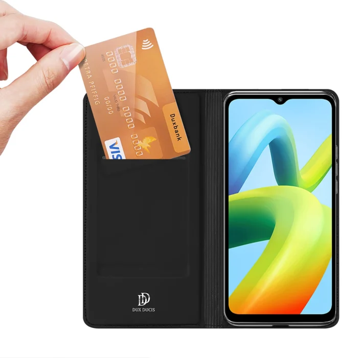 Dux Ducis Skin Pro Θήκη Xiaomi Redmi A1+ Flip Card Wallet Stand Μαύρο - Image 2