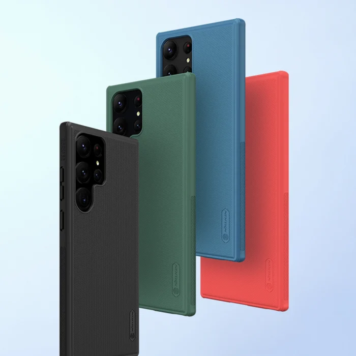 Pro Θήκη Samsung Galaxy S23 Ultra armored cover + iPhone stand Μαύρο Nillkin Super Frosted Shield - Image 7