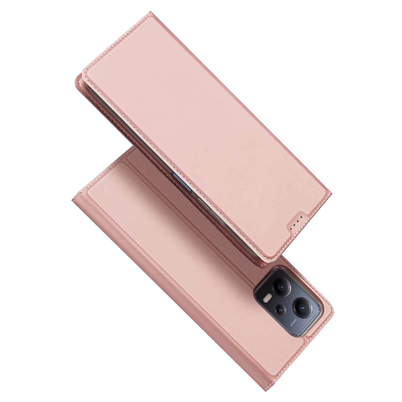 145855_1 Dux Ducis Skin Pro Θήκη Xiaomi Redmi Note 12 5G / Poco X5 5G Cover Flip Card Wallet Stand Ροζ - Image 1
