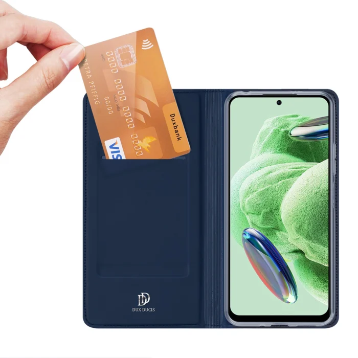 Dux Ducis Skin Pro Θήκη Xiaomi Redmi Note 12 5G / Poco X5 5G Flip Cover Card Wallet Stand Μπλε - Image 2