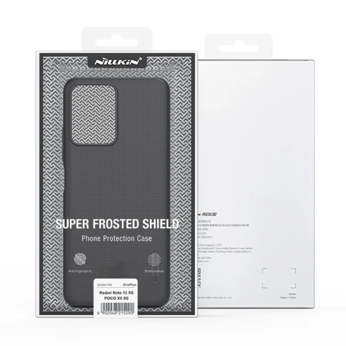 Θήκη Xiaomi Redmi Note 12 5G / Poco X5 5G iPhone Cover Μαύρο Nillkin Super Frosted Shield - Image 6