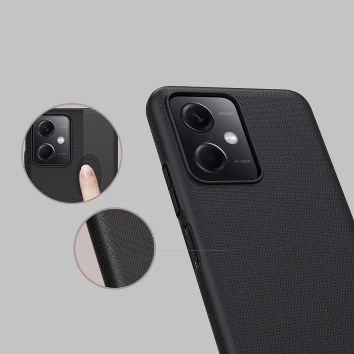 Θήκη Xiaomi Redmi Note 12 5G / Poco X5 5G iPhone Cover Μαύρο Nillkin Super Frosted Shield - Image 9