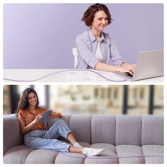 USB cable - USB C 3A 1.2m Joyroom S-AC027A14 - purple - Image 5