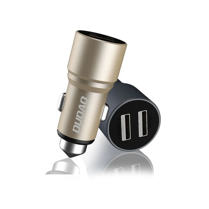 Dudao car charger 2x USB 3.1A gray (R5 gray) – Mobit.gr